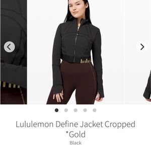 Lululemon Define Jacket Cropped *Gold